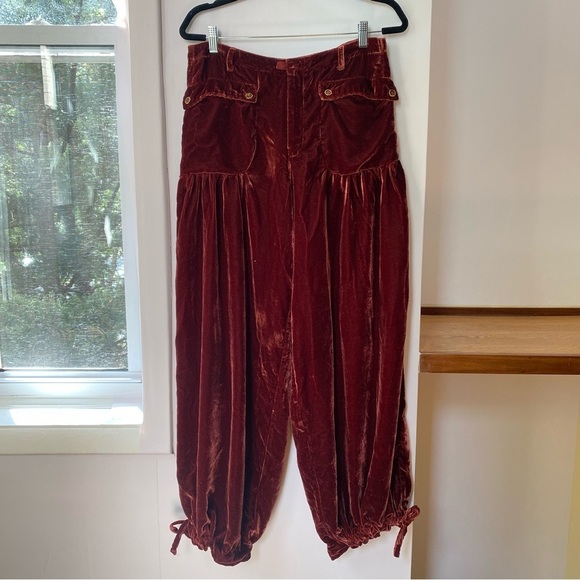 New Free People Lotus Jeans Cargo Velvet Pants High Rise Wide Leg We The Free 30 - Picture 7 of 11